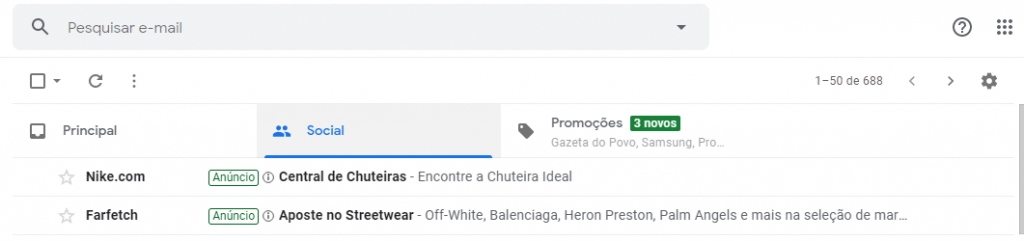 Anúncios no Google Ads - Gmail