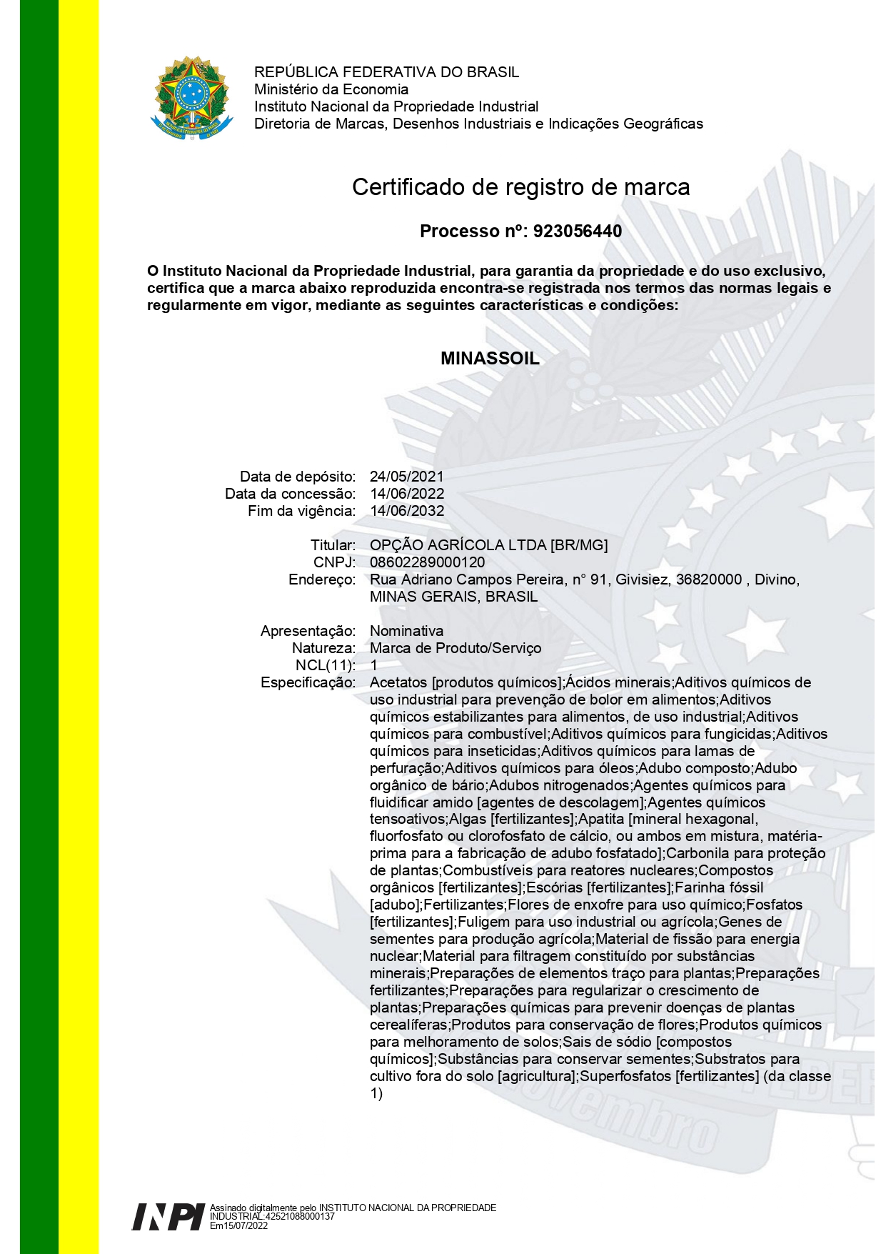 CERTIFICADO-MINASSOIL